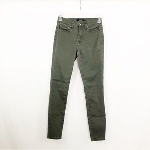 Aeropostale High Rise Skinny Jeans, Size 00, Olive Green